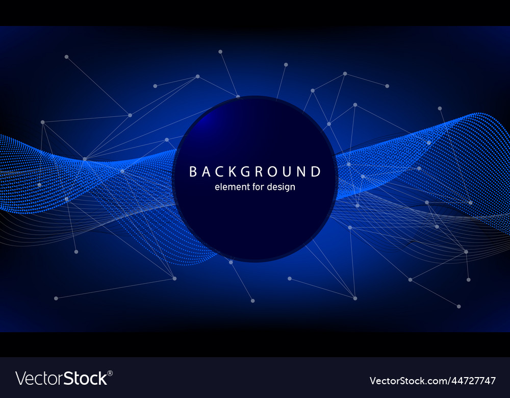 Technology background with abstract waves vector image Technology background with abstract waves