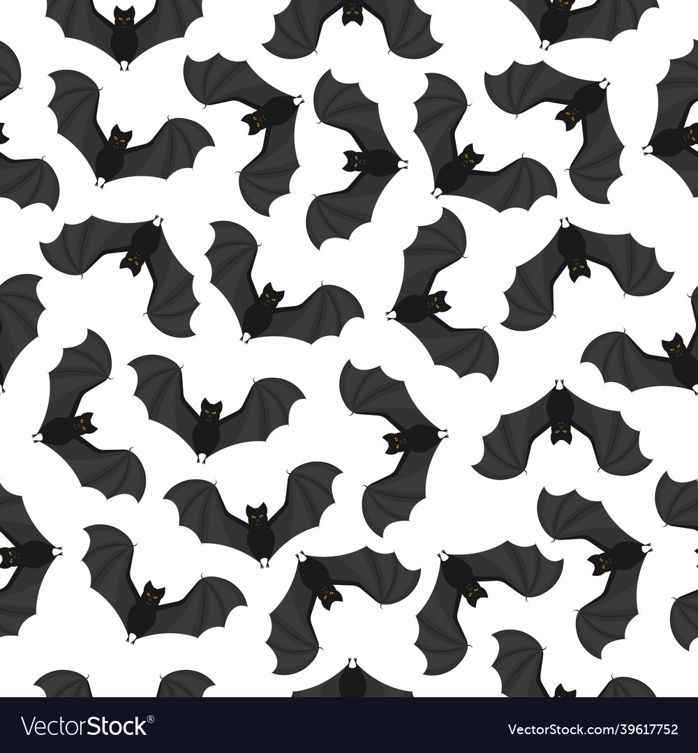 A festive seamless pattern with the image of bats Vector Image A festive seamless pattern with the image of bats