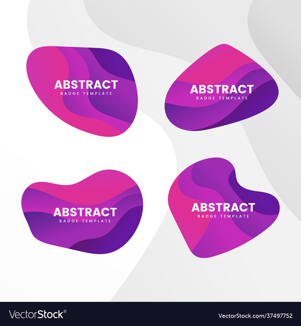 Abstract badge design set Vector Image Abstract badge design set