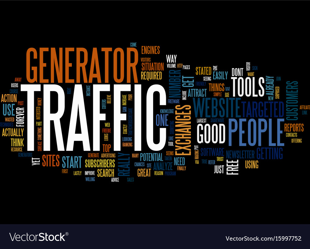 Are you on traffic generator text background word vector image