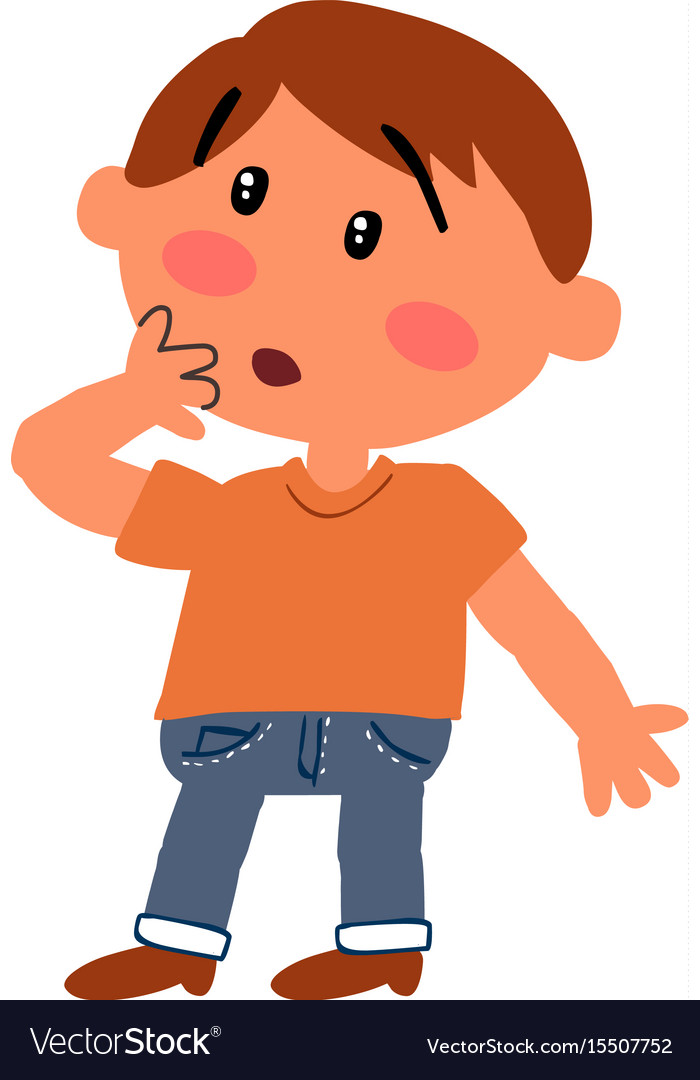 Cartoon character boy in surprise Royalty Free Vector Image Cartoon character boy in surprise Royalty Free Vector Image