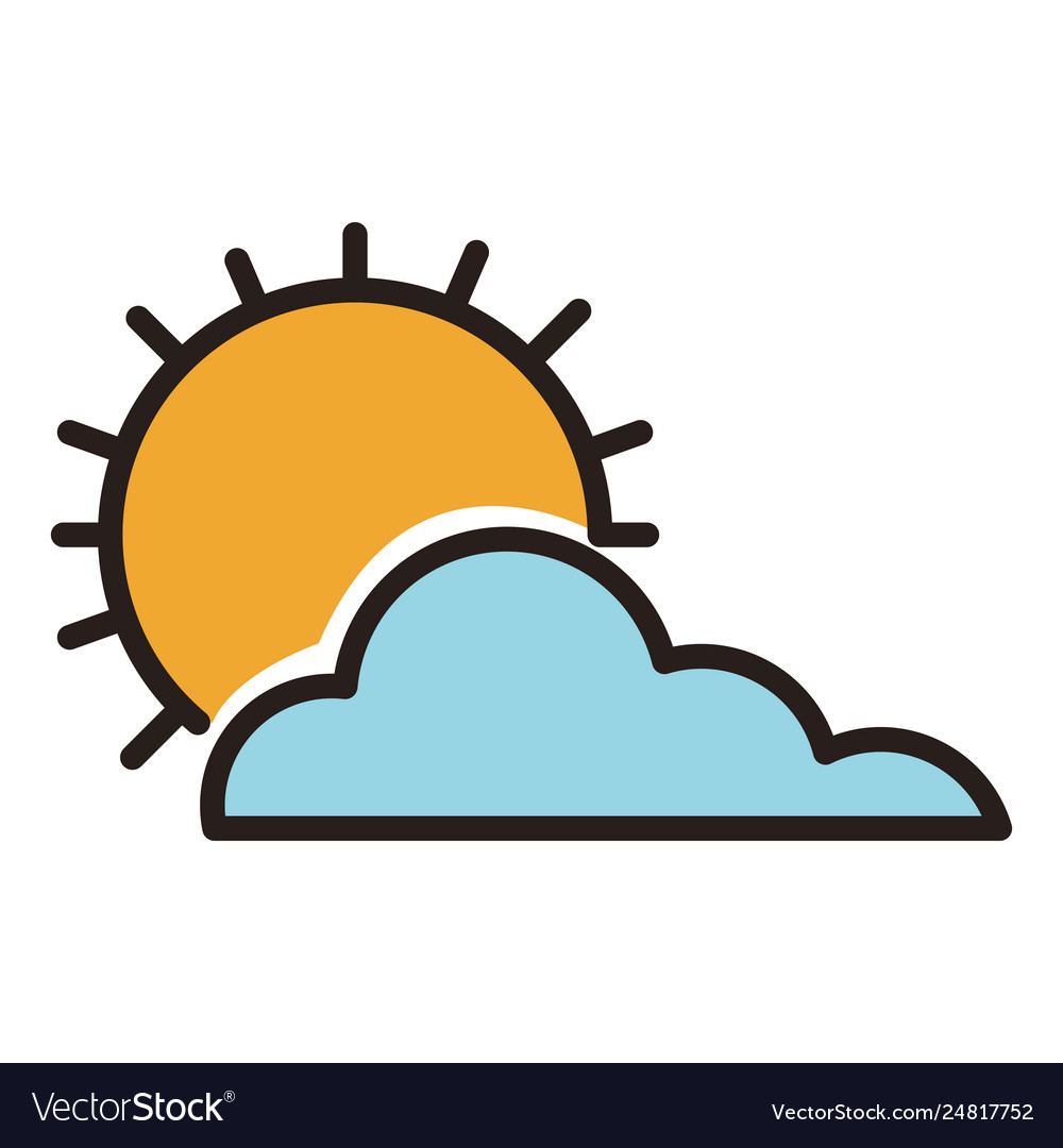 Cloudy weather symbol Royalty Free Vector Image