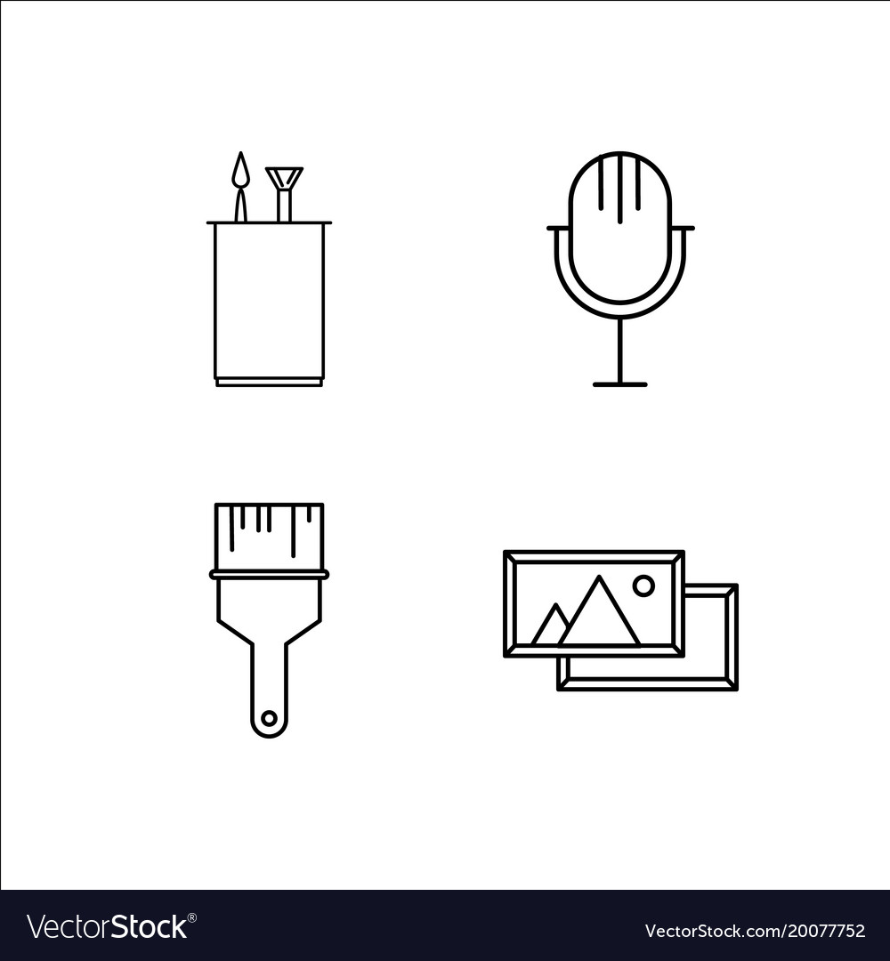 Design and studio simple linear icon setsimple