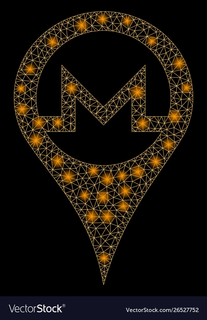 Flare mesh network monero map pointer with vector image Flare mesh network monero map pointer with