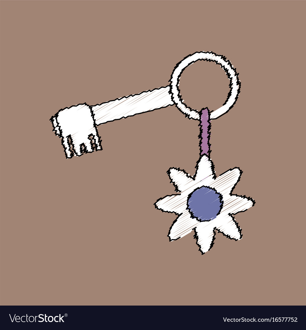 Flat shading style icon key and fob