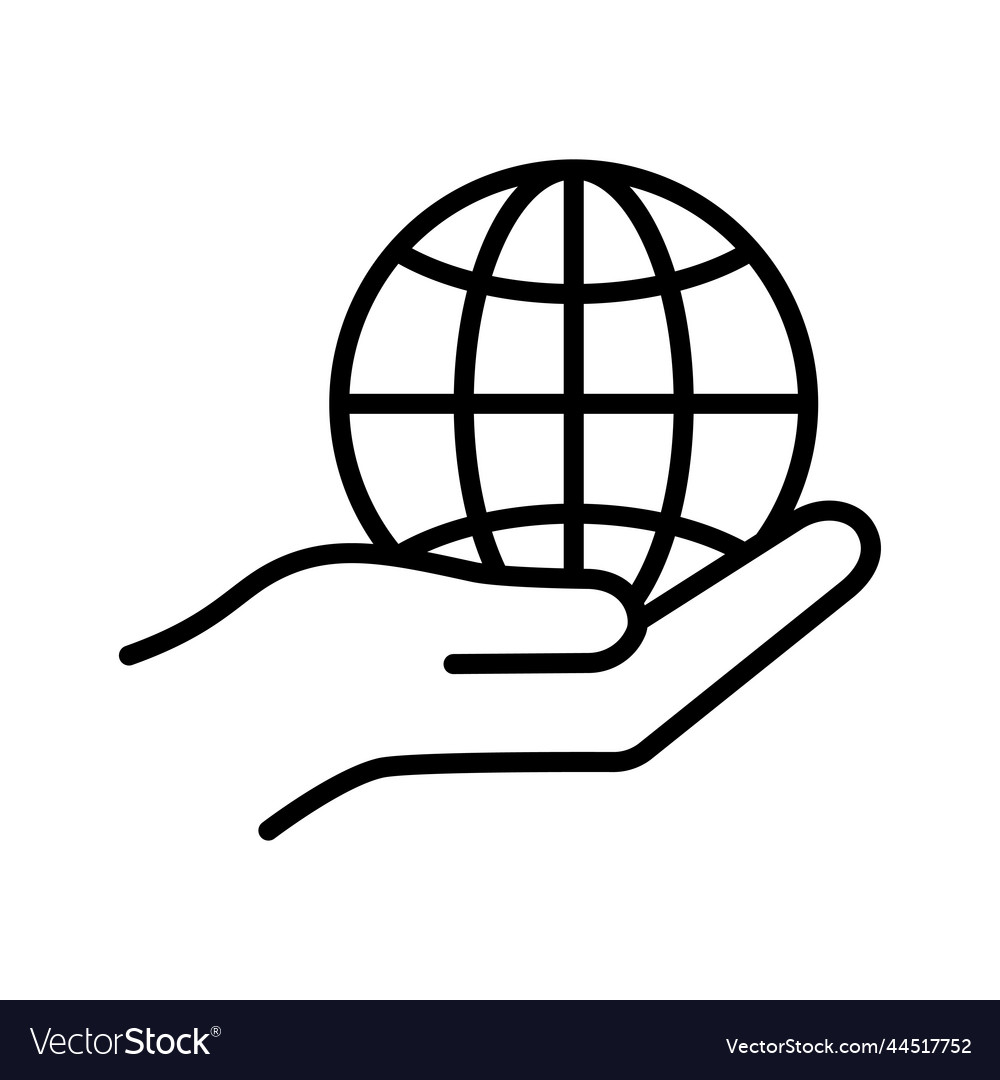 Hand halten Welt-Icon retten Planeten Idee