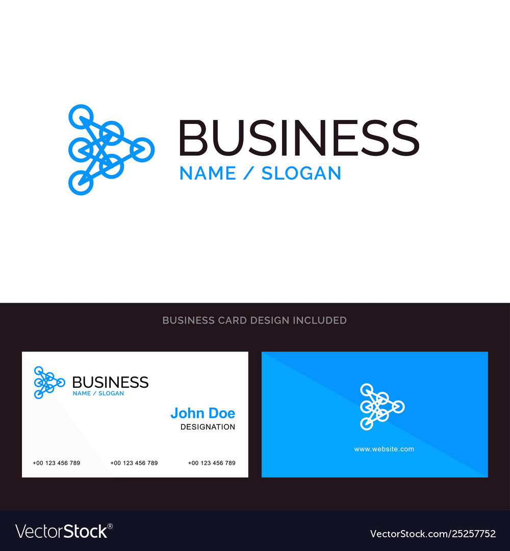 Learning deep algorithm data blue business logo vector image Learning deep algorithm data blue business logo