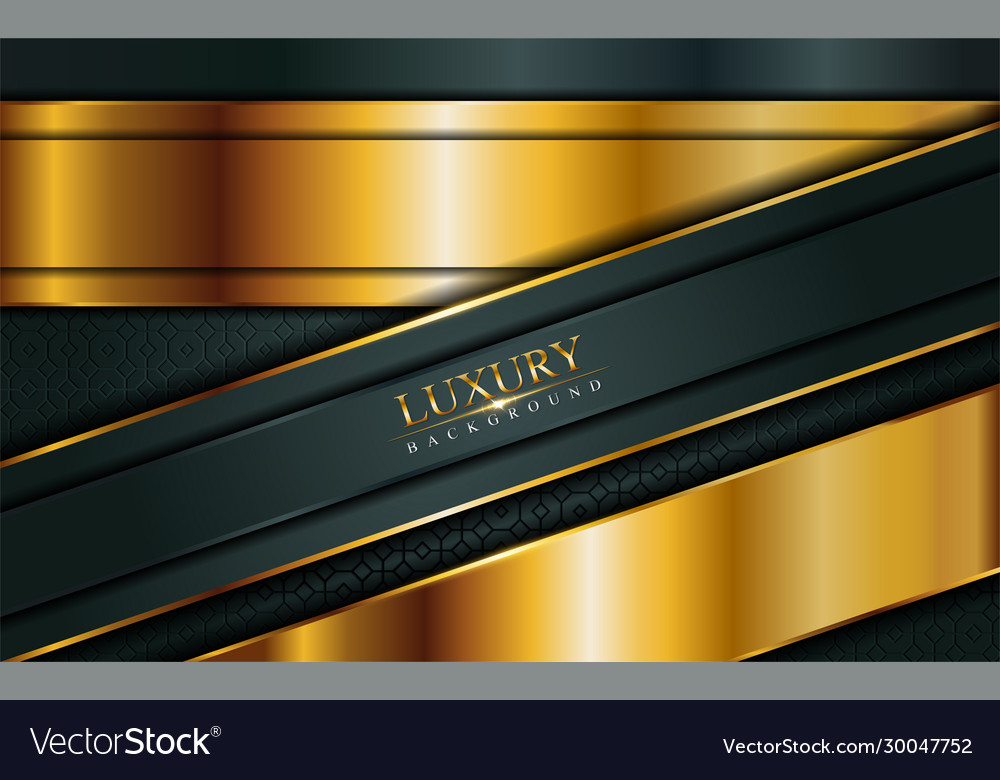 Luxury dark tale green background with golden