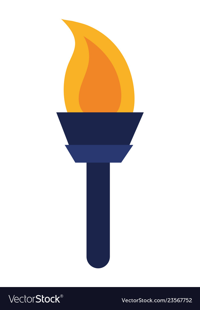 Olympic torch cartoon Royalty Free Vector Image