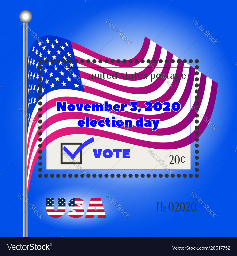 Postage stamp usa dedicated to elections