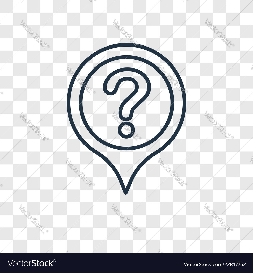 Question message concept linear icon isolated Vector Image Question message concept linear icon isolated