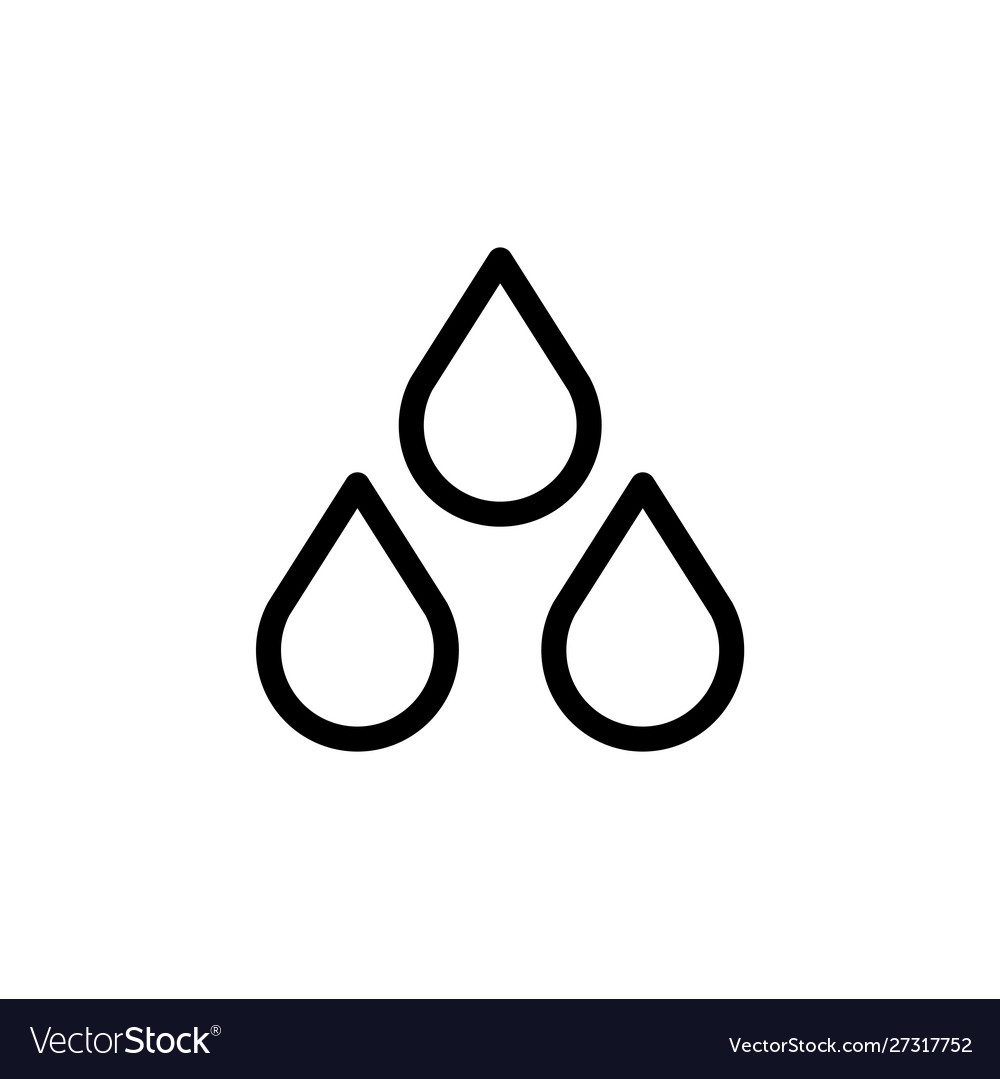 Rain cloud icon for simple flat style weather ui