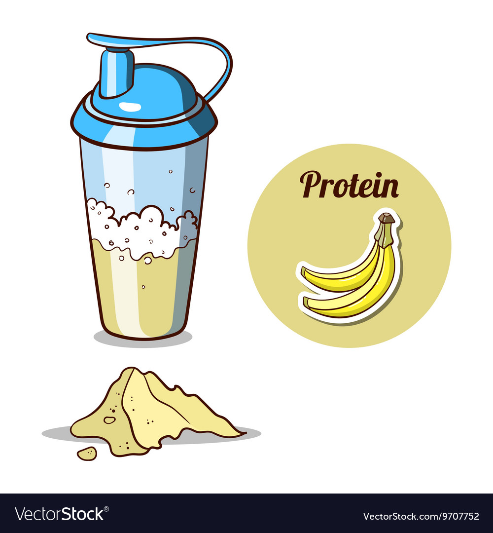 Shaker banana protein powder
