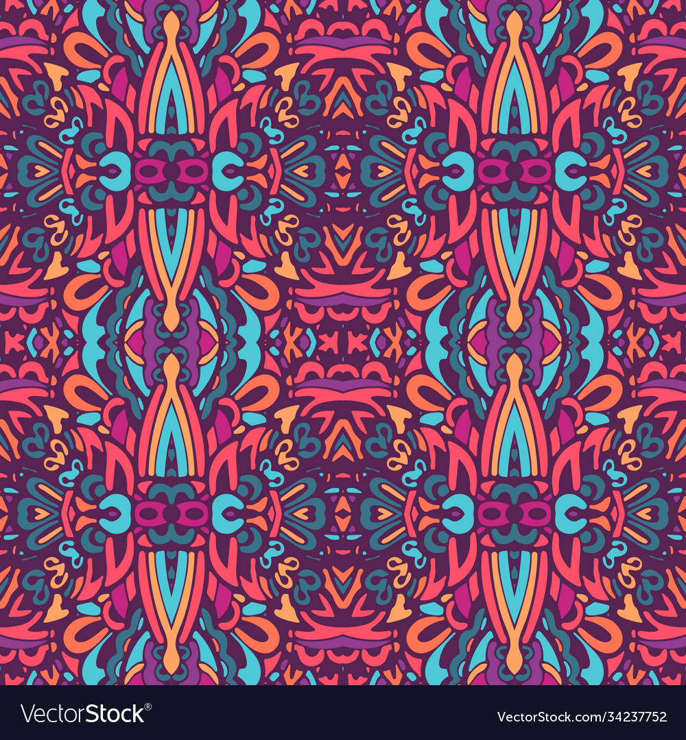 Tribal vintage abstract geometric ethnic seamless Vector Image