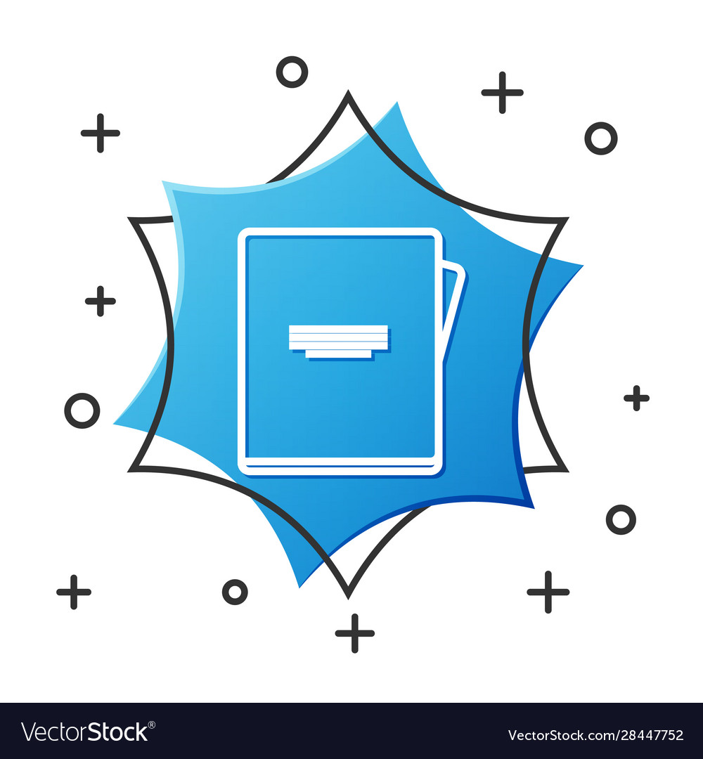 White line notebook icon isolated on vector image White line notebook icon isolated on