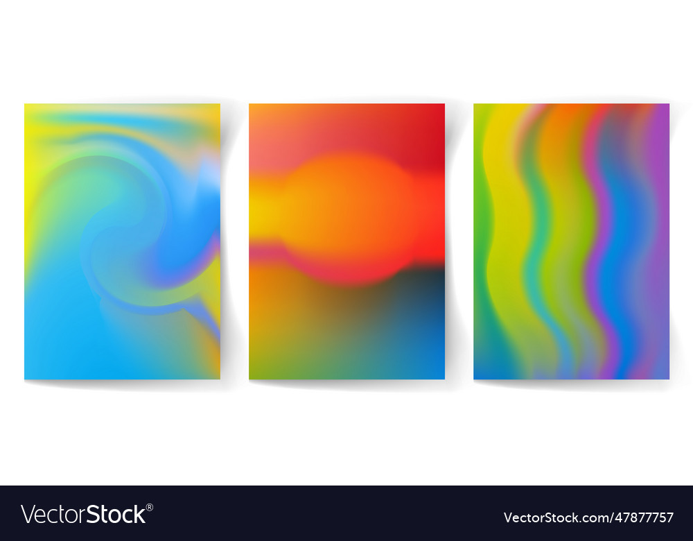 A set of abstract gradient backgrounds in pastel vector image A set of abstract gradient backgrounds in pastel