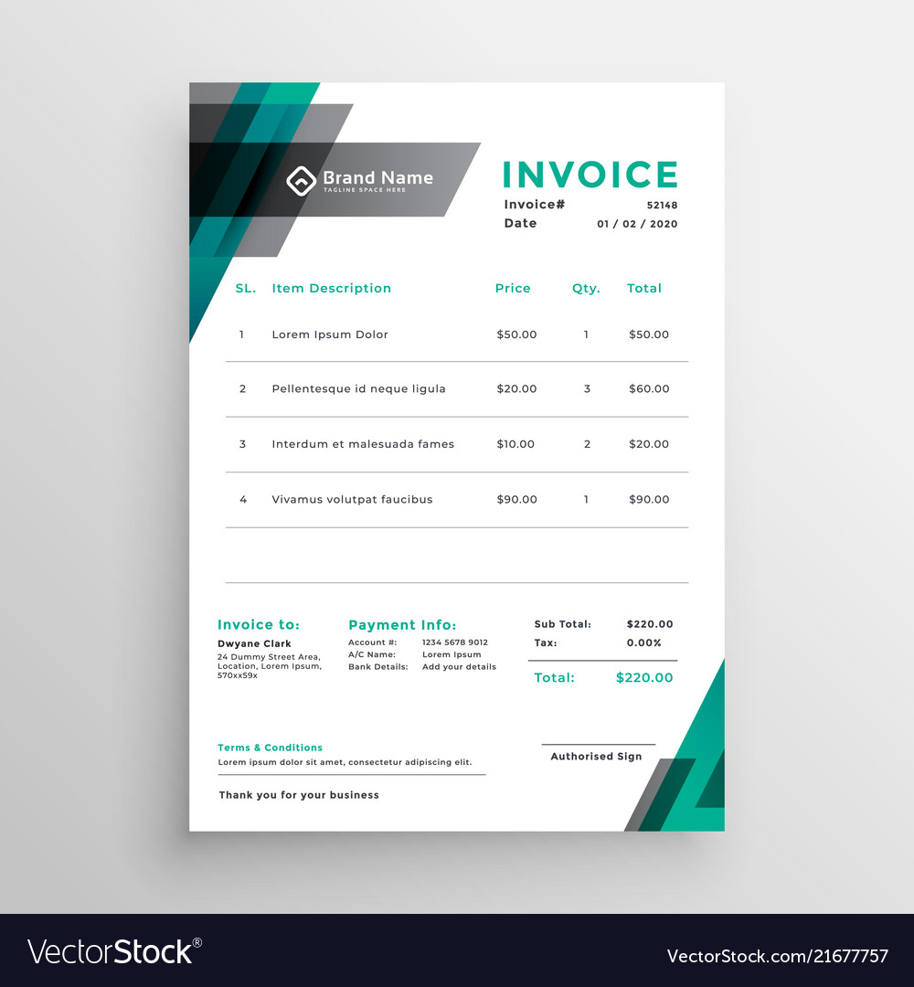 Abstract Invoice Template