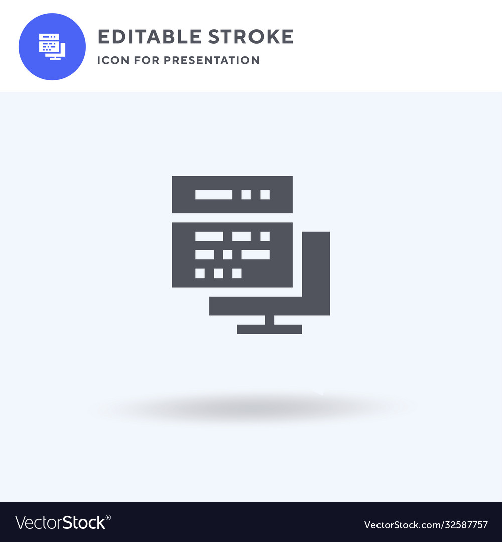 Algorithm icon filled flat sign solid