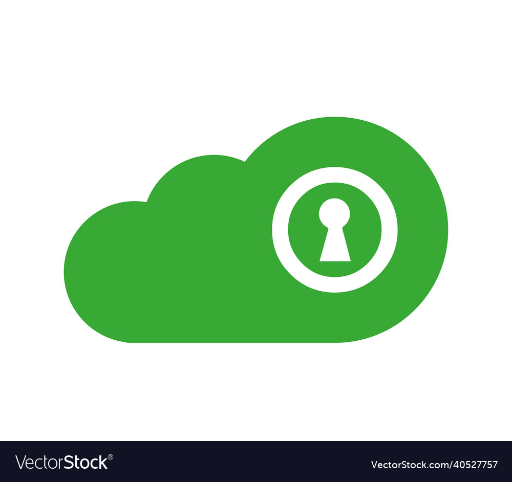 Cloud computing with security icon Vector Image Cloud computing with security icon