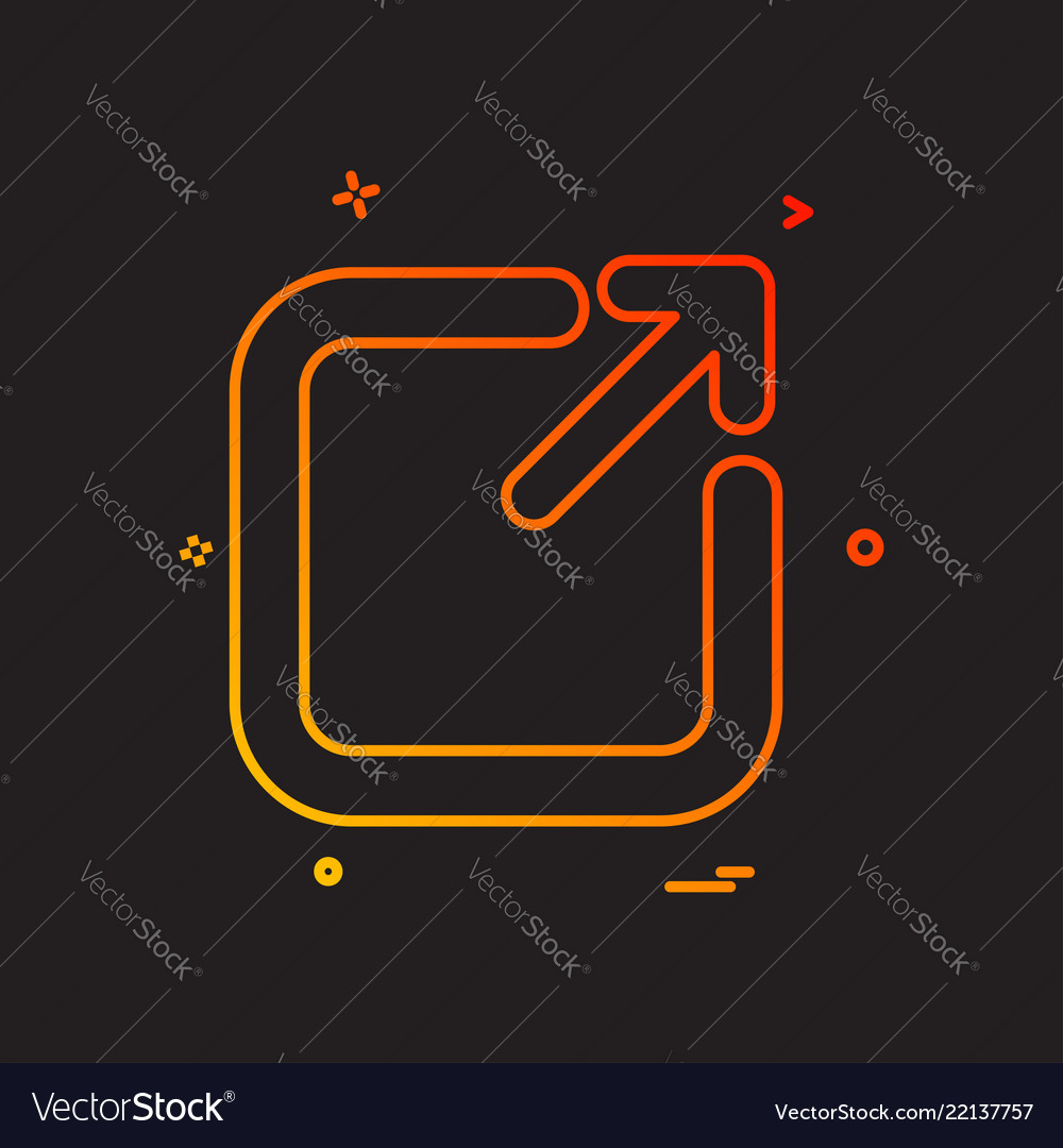 Exit icon design vector image Exit icon design