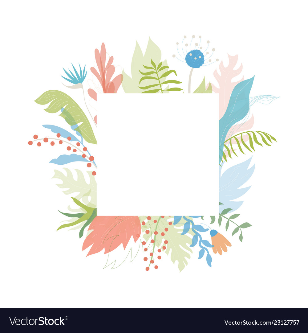 Floral greeting card template Royalty Free Vector Image