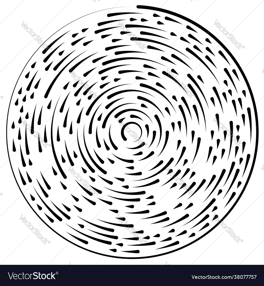 Gyrate rotating segmented lines circular element vector image Gyrate rotating segmented lines circular element