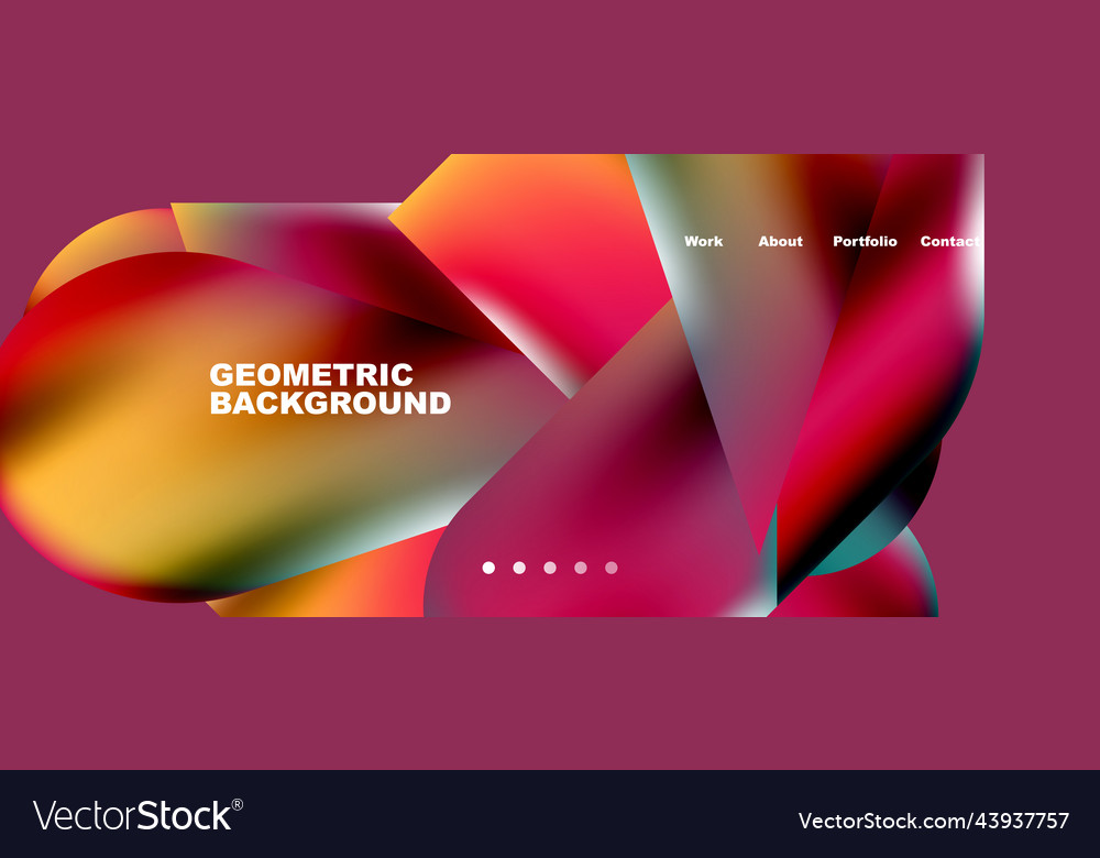 Landing page background template colorful plastic