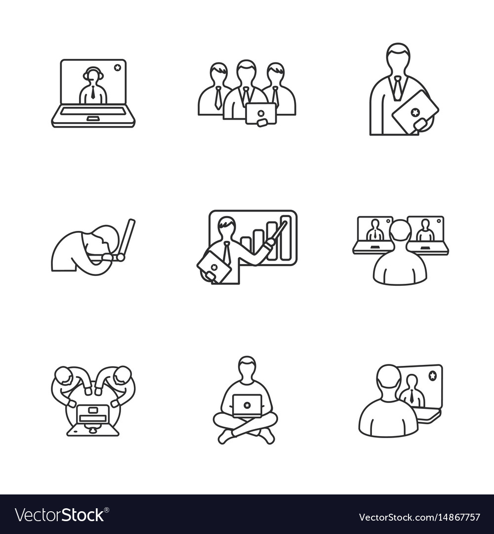 Laptop and people icons