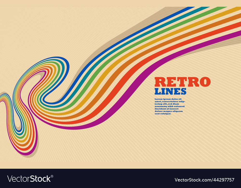 Linear abstract background in all colors vector image Linear abstract background in all colors