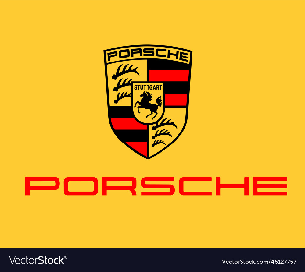 Porsche brand logo car symbol with name design Vector Image