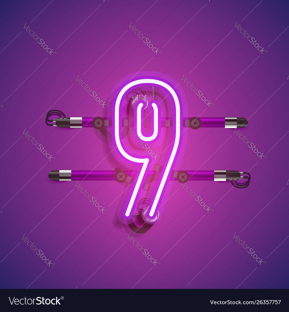 Realistic neon character with wires and console vector image Realistic neon character with wires and console