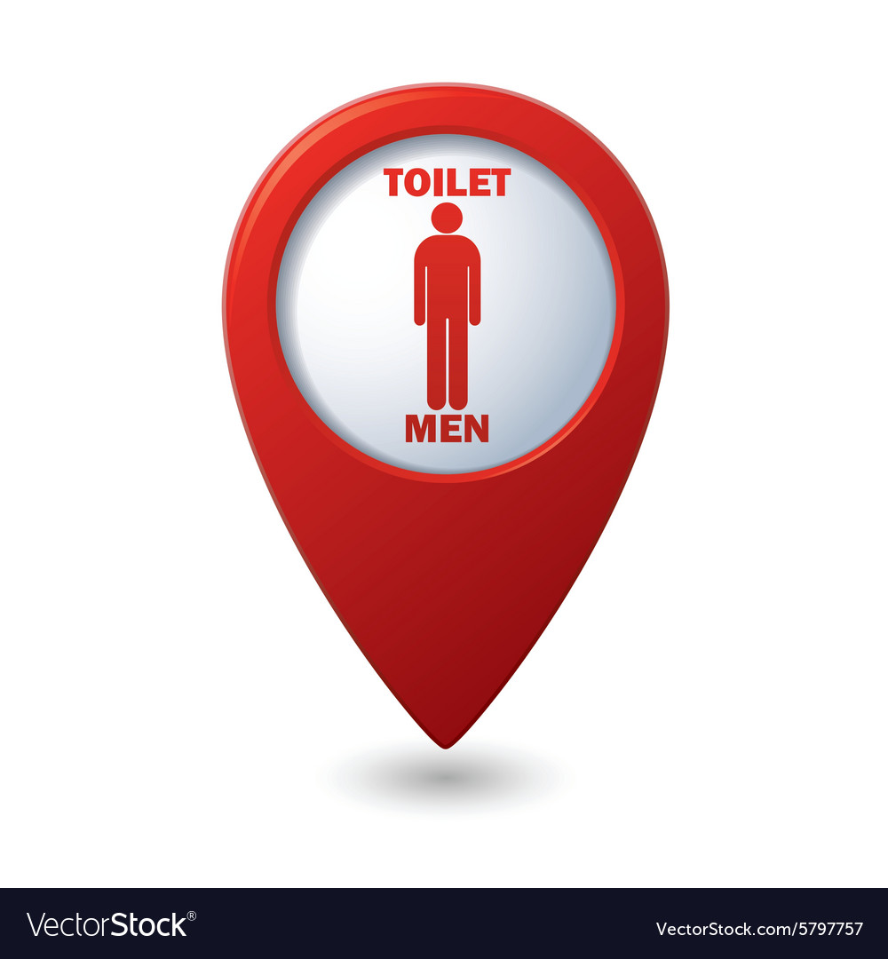 Red Restroom Pointer Icon