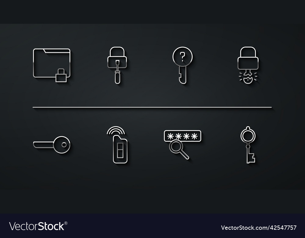 Set line folder and lock key broke inside