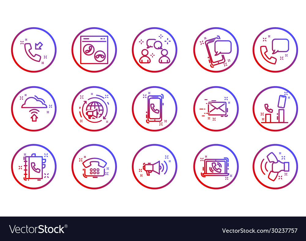 Simple communication icons set