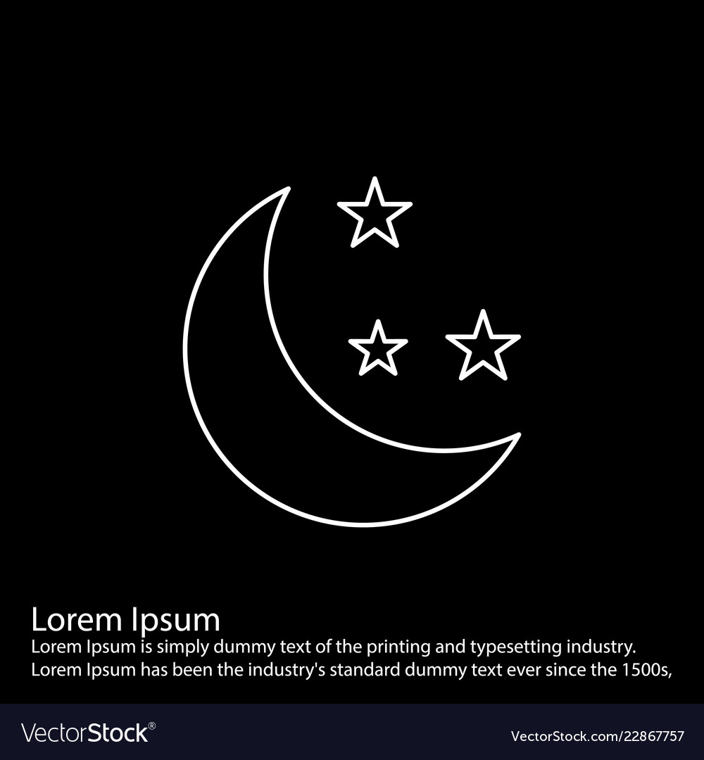 Simple line icon on black square background