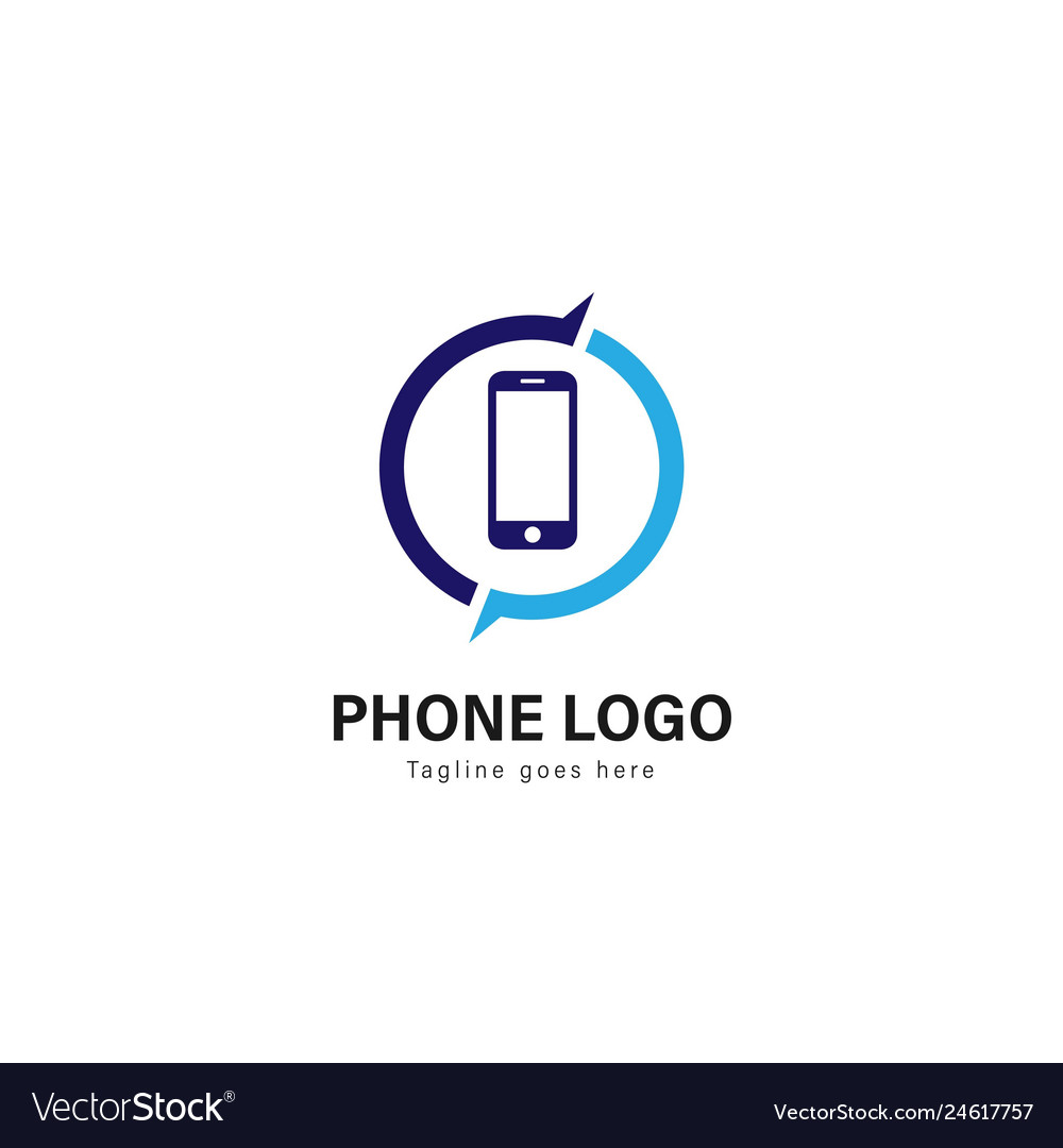 Smart phone logo template design phone logo Vector Image