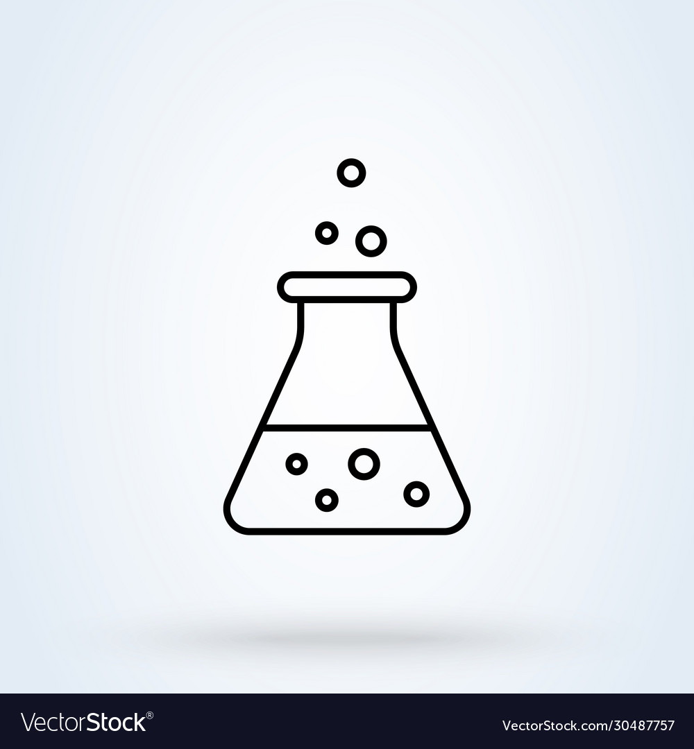 Thin line icon erlenmeyer flask florence