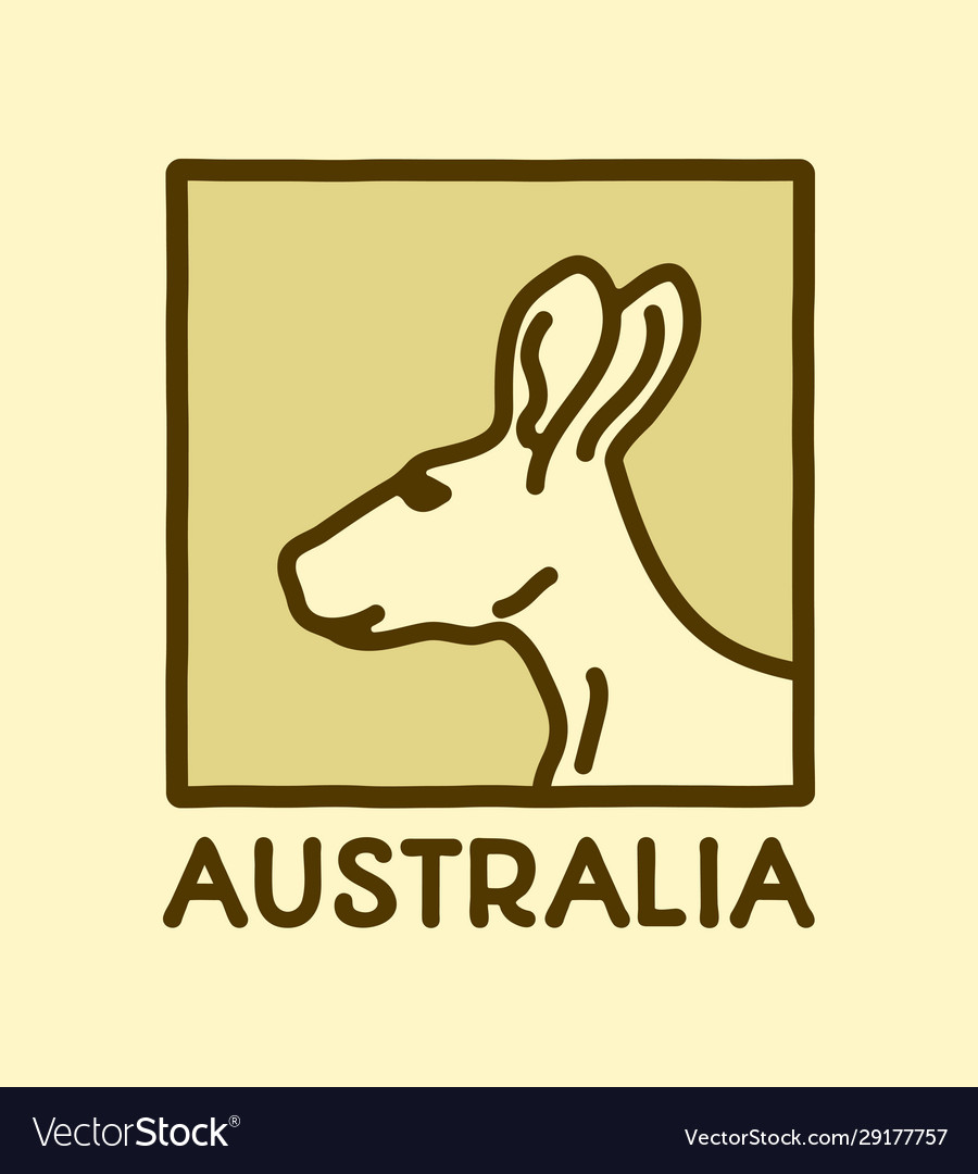 Travel to australia poster design postage stamp vector image Travel to australia poster design postage stamp