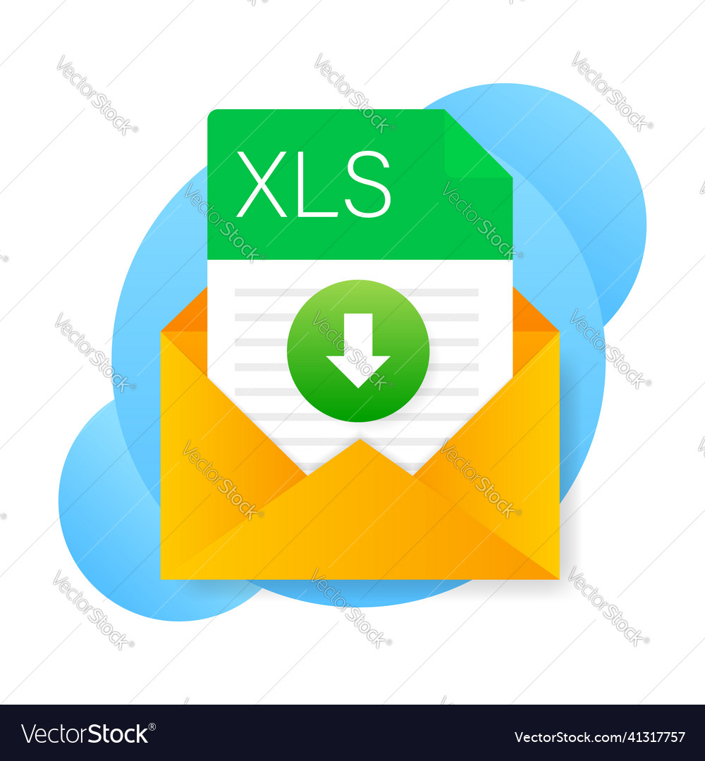 Xls file icon spreadsheet document type modern vector image Xls file icon spreadsheet document type modern