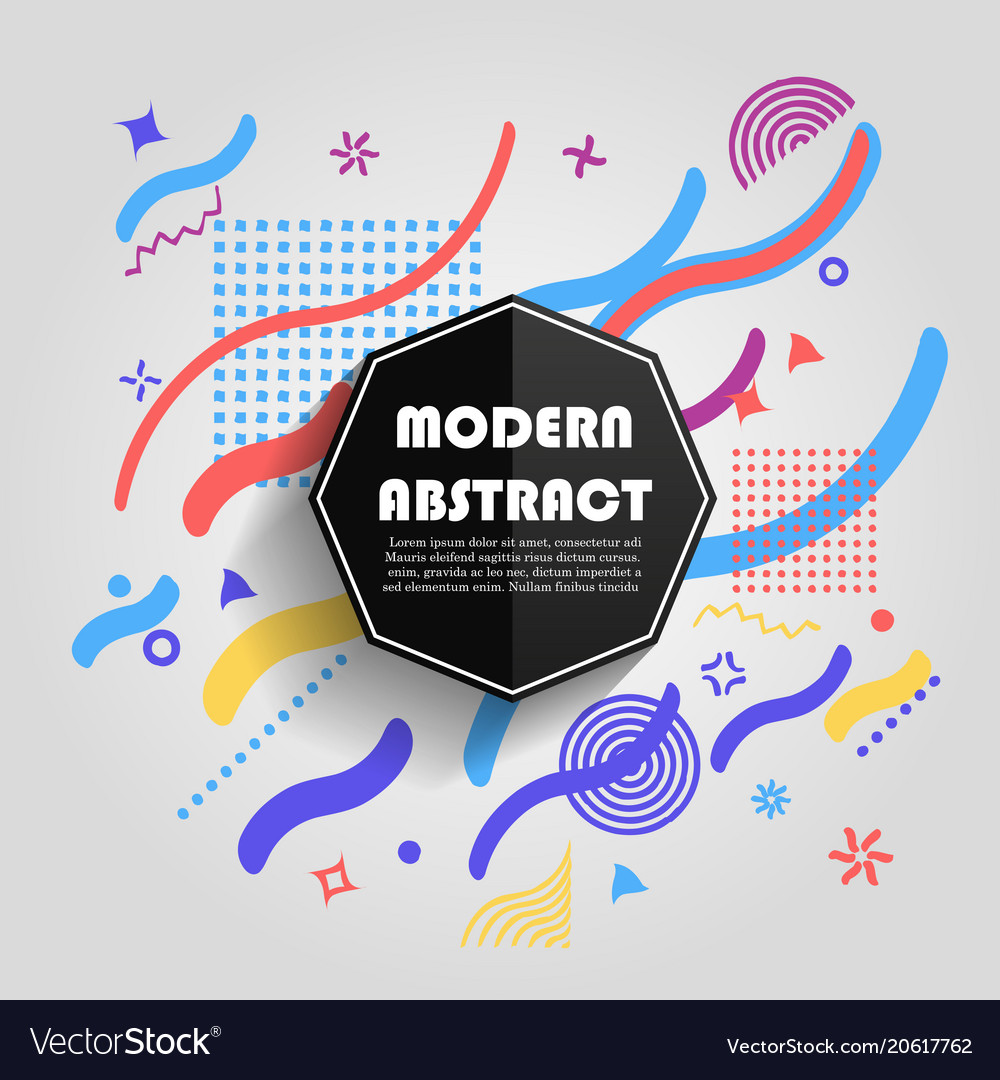 Abstract colorful geometric pattern design vector image Abstract colorful geometric pattern design
