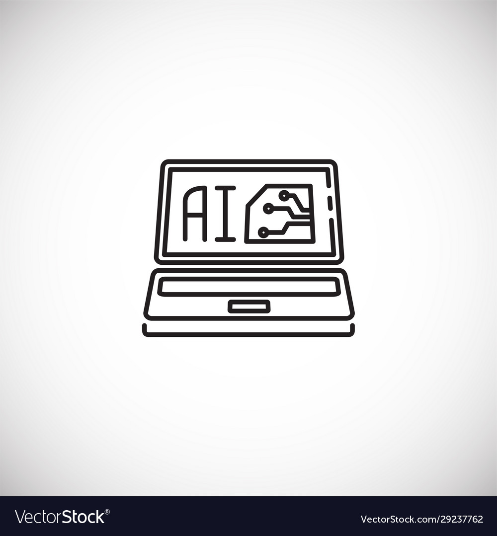 Ai related icon on background for graphic and web vector image Ai related icon on background for graphic and web