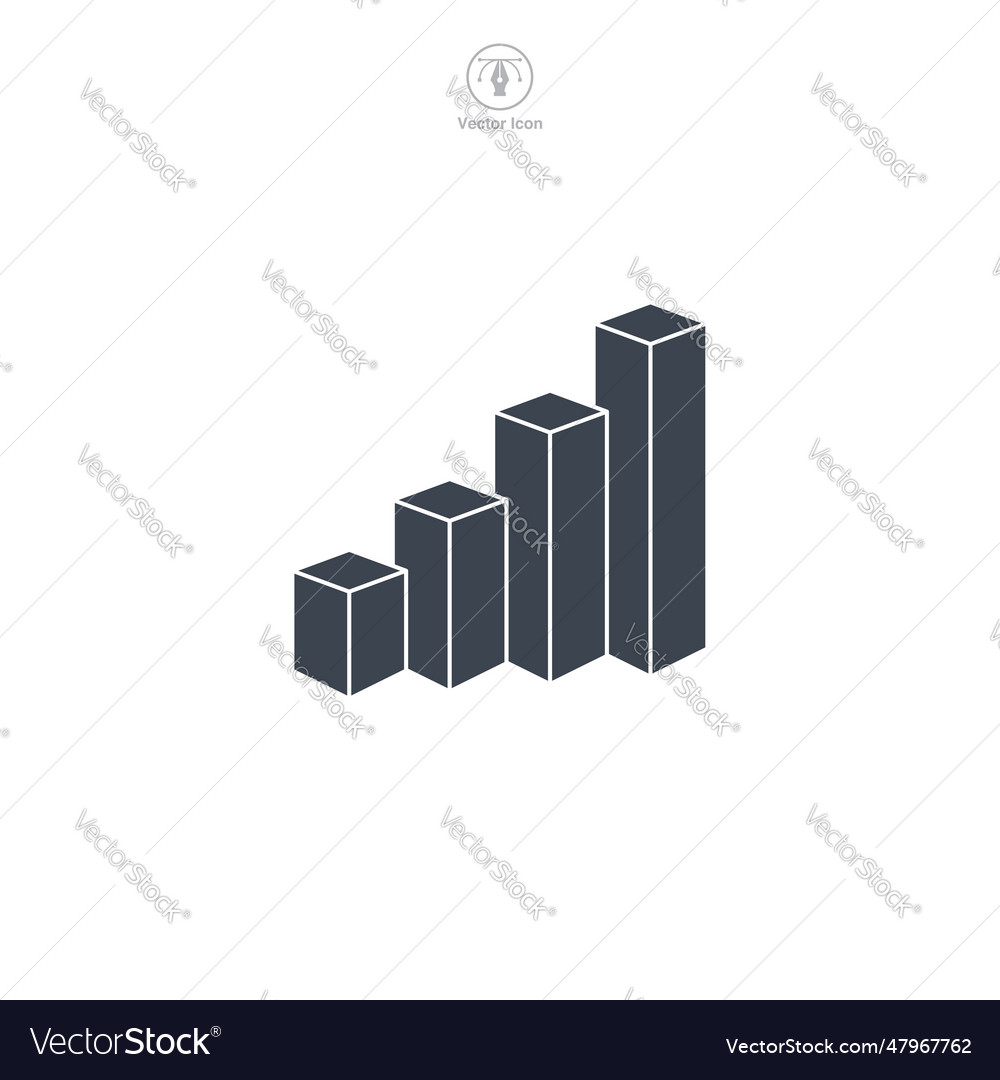 Bar Chart Symbol isoliert auf weißem Hintergrund