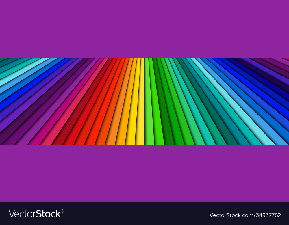 Brightly colored abstract header spectrum lines vector image Brightly colored abstract header spectrum lines