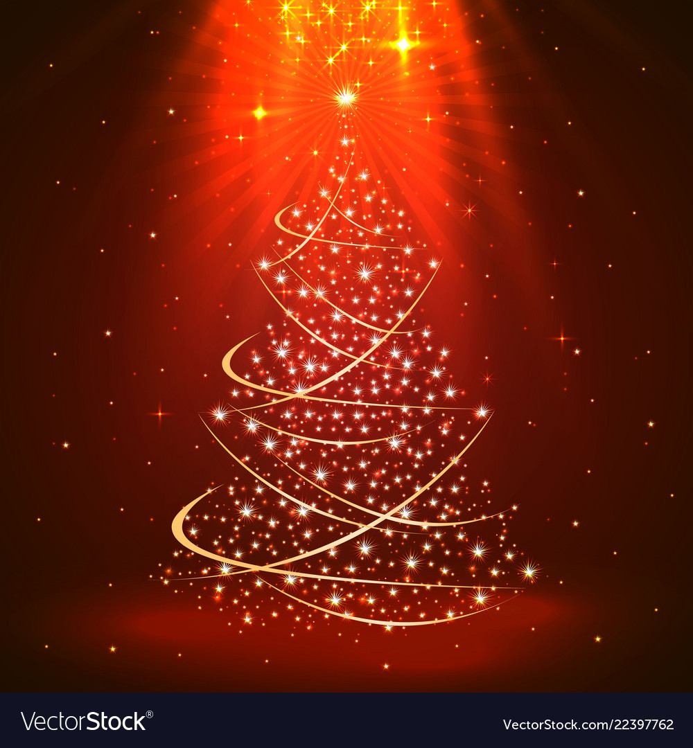 Christmas background with tree art Royalty Free Vector Image