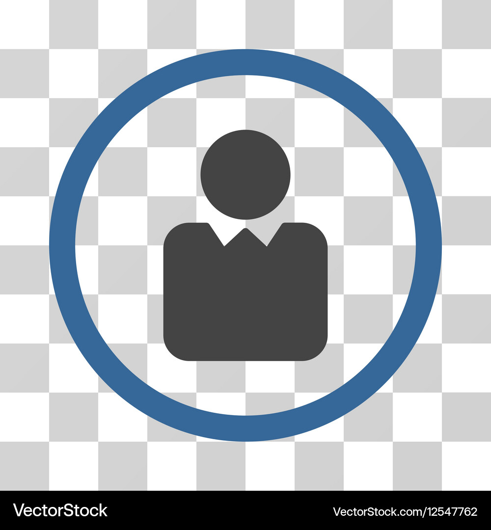 Client flat rounded icon Royalty Free Vector Image