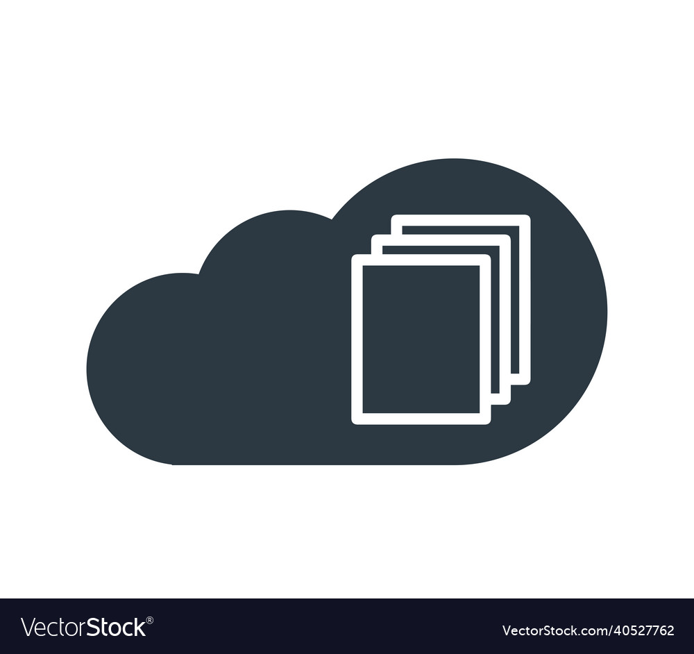 Cloud computing and documents vector image Cloud computing and documents