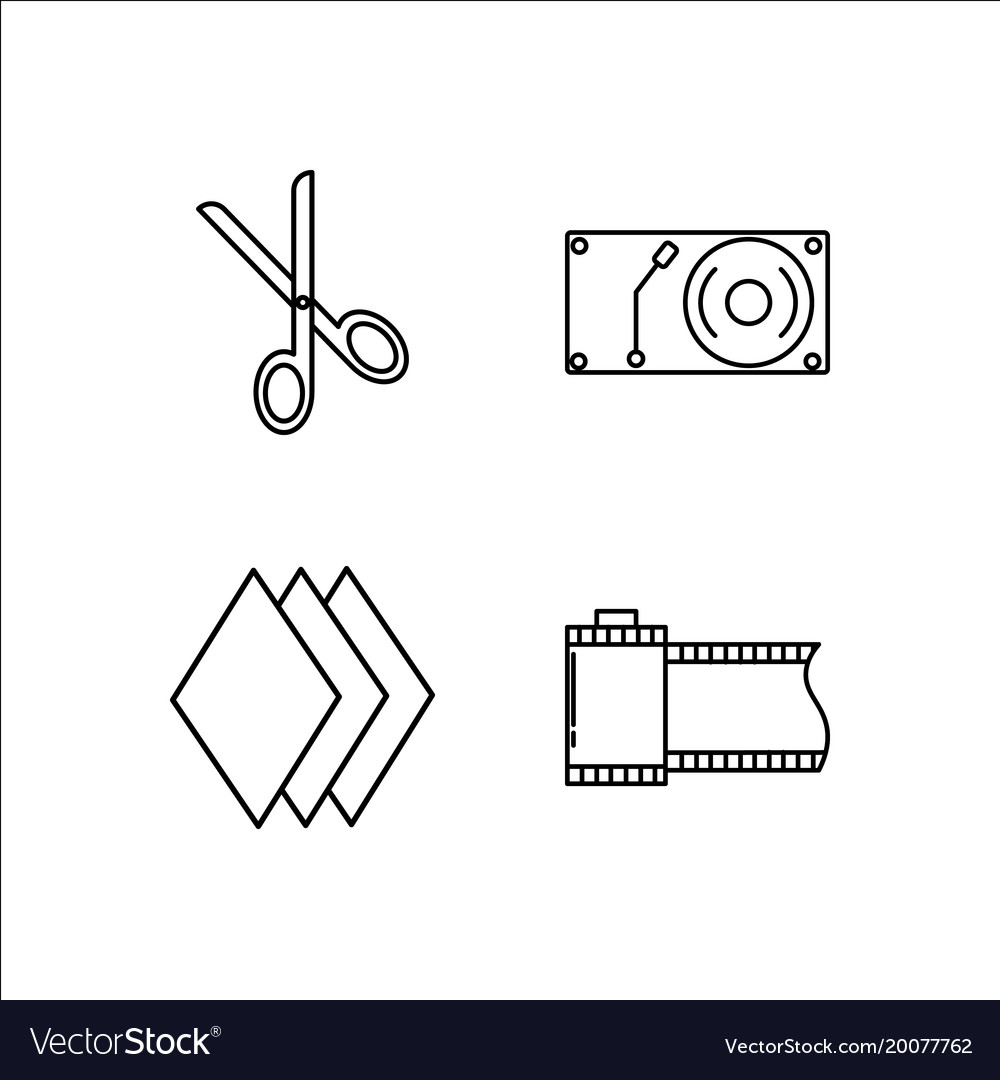 Design and studio simple linear icon setsimple