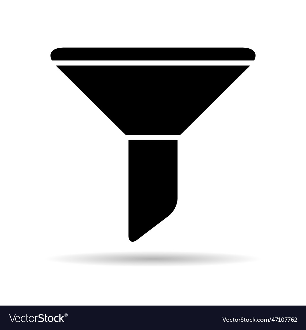 Filter-Taste Web-Form Schatten-Symbol Filterung vector image Filter-Taste Web-Form Schatten-Symbol Filterung