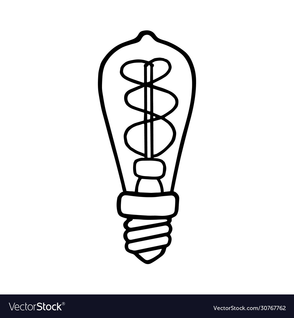 Light bulb icon on a white background isolated Vector Image Light bulb icon on a white background isolated