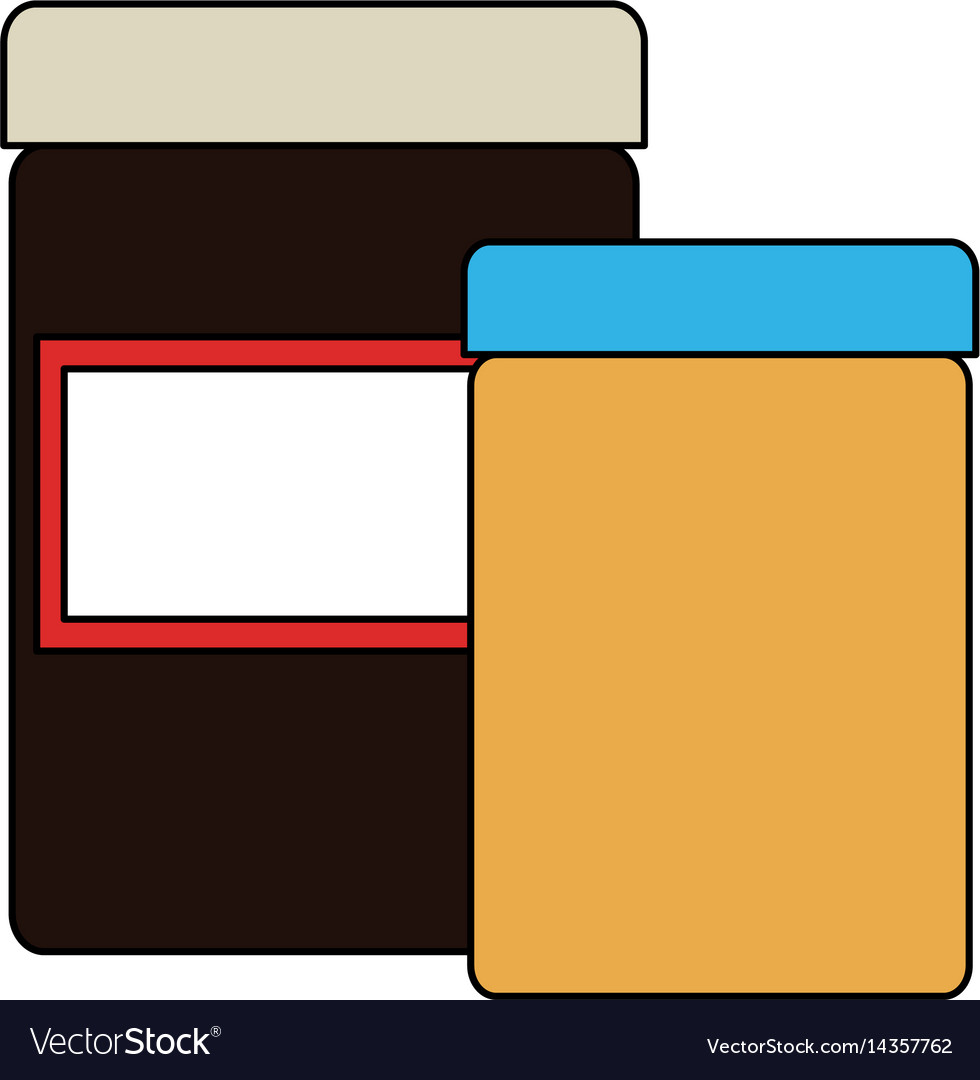 pair of blank label jars icon image royalty free vector